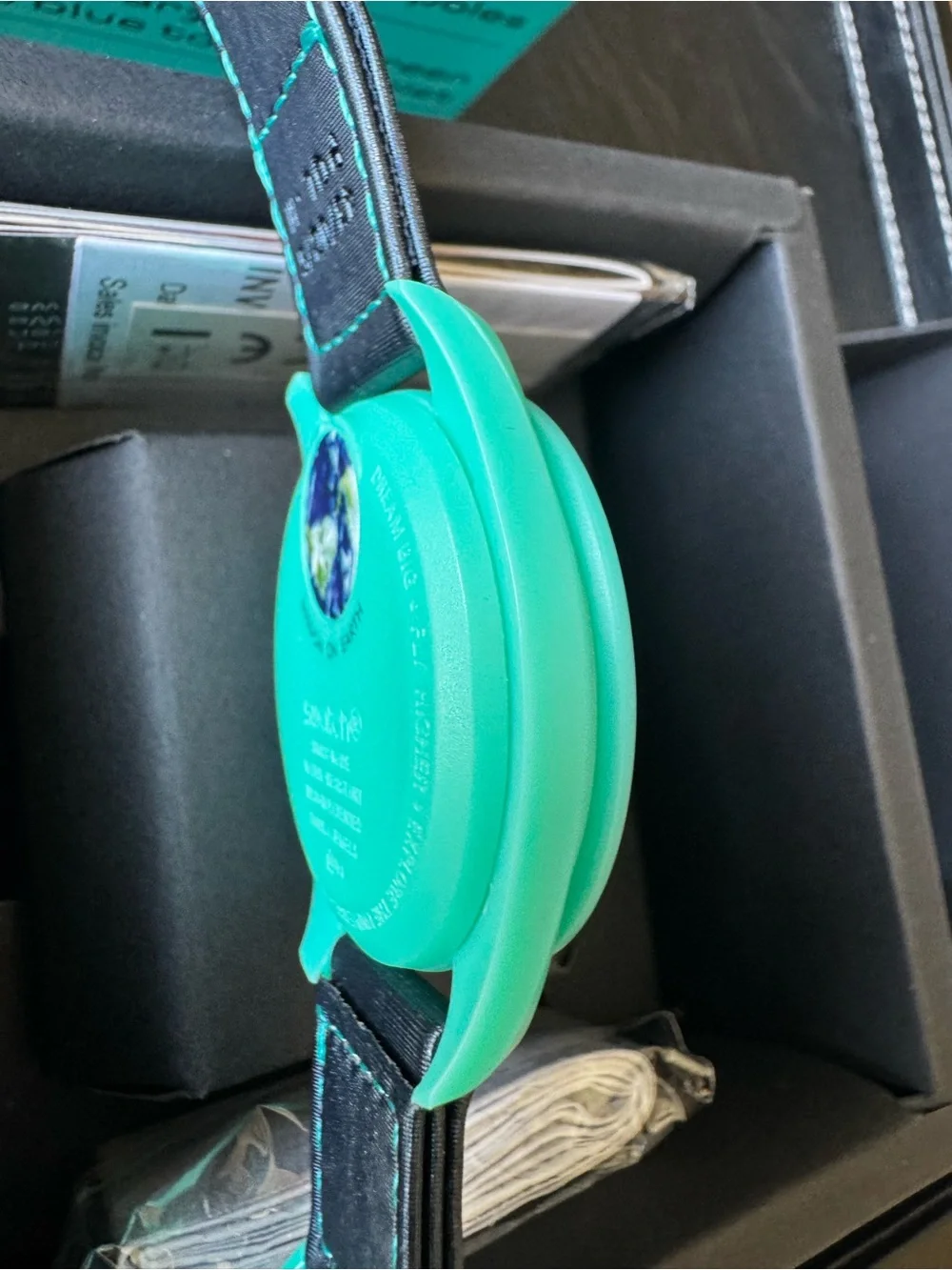 Omega Turquoise and Black Chronograph Men's Watch